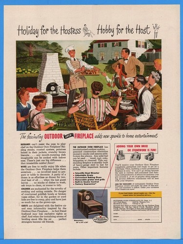 1947 camino esterno forno - camino,