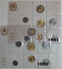 2 SERIE DIVISIONALI IN LIRE -  ANNO 1991 / 1992  FDC - REPUBBLICA ITALIANA