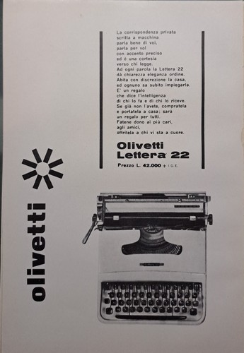 Olivetti lettera rara - 22,