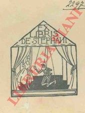 Burattini, marionette - Marionette in teatrino (Arlecchino e damina).