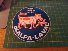 ADESIVO STICKER KLEBER vintage mucca alfa laval new  milker ist in
