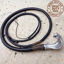 Frusta serpente nera in pelle