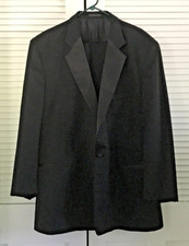 Cravatta fiocco tuta Jet Black 2 pezzi Stanley lana nera raso righe 48L 44x35