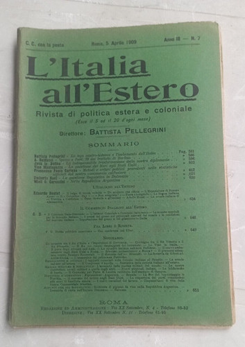 1909 7 l italia - 7, l'italia