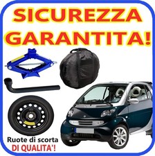 Ruotino Di Scorta 3Fori Da 15 Smart Fortwo W 450 451 Con Kit Cric Chiave Sacca