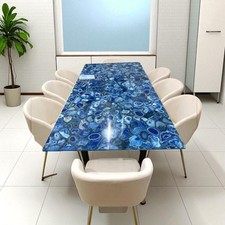 Tavolo da pranzo in agata blu