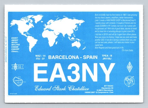 Radioamatore qsl ea3ny - qsl,