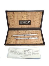 SET SENATOR, AUGURI DI MONDADOSRI, STILOGRAFICA + BALLPOINT PEN, VINTAGE ’80.