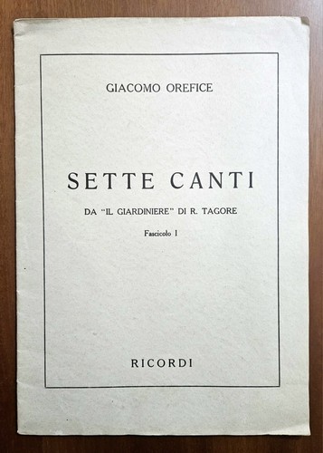 Sette canti giacomo orefice - canti,