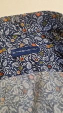 camicia etro cotone blue tg