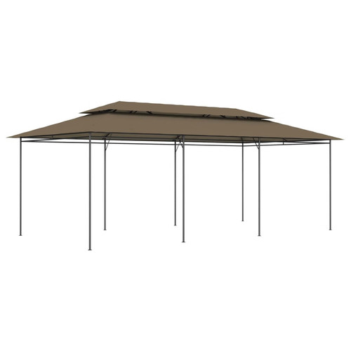 Gazebo taupe tubular steel - gazebo,