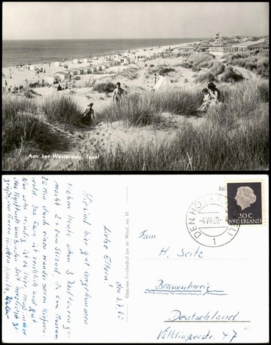 Cartolina texel strand - cartolina, am