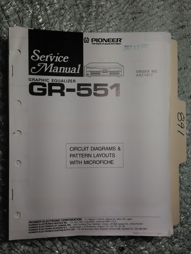 Pioneer 551 manuale di - pioneer,