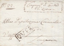 RCP138 1820 GRANDE RARITA' PREFILATELICA ANNULLO QVER (QUERO) Vollmeier #1 p.10