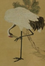 ARTE GIAPPONESE DIPINTO GRU