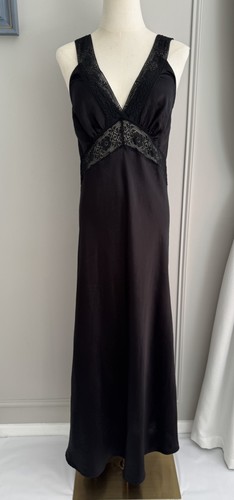 Abito lungo nero pizzo - nero,