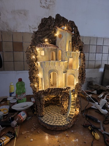 Presepe artigianale sughero - presepe,
