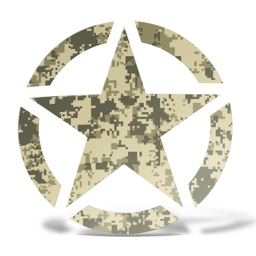 Sticker stella militare - stella, us