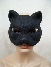Maschera veneziana gatto nero