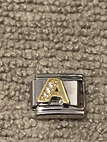 Charm argento zirconi oro - charm,