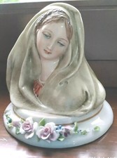 STATUA BUSTO MADONNA PORCELLANA CAPODIMONTE A FIRMA CAPPE' RELIGIONE DEVOZIONE 