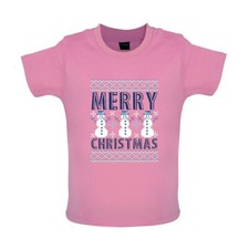 Merry Christmas - Bambino T-Shirt / Body - Babbo Natale Neve Pupazzo di