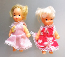 lotto 2 mini bambole vintage 8,5 cm Hong Kong ?? doll poupee muneca