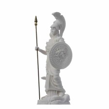 Statua Atena con scudo gufo