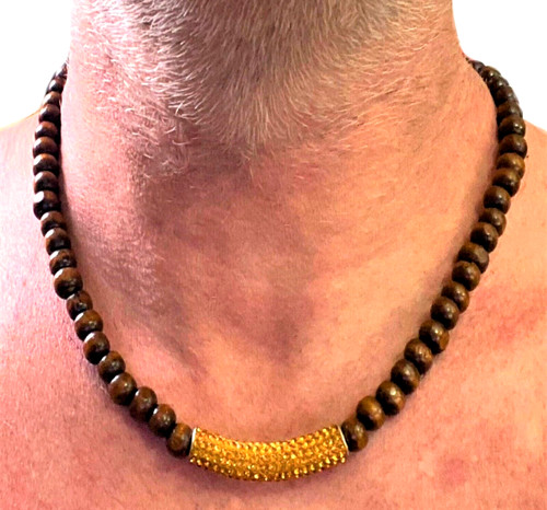 Collana uomo donna legno - uomo,