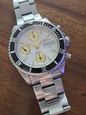 Cronografo JANVIER  Automatico Doppio Datario Mov Valjoux 7750 Braccialato Diver