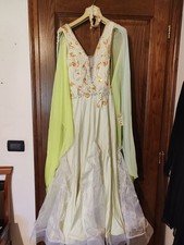 Abito Donna Da Ballo Liscio tradizionale per competizioni. Colore verde menta