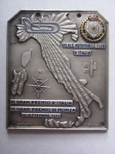 RARISSIMA PLACCA SMALTATA VI GRAN PREMIO DI MONZA - RACI MILANO - SETTEMBRE 1933