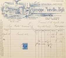 Fattura - Giuseppe Moisello & Figli - Molini Semoleria e Pastificio - 1932
