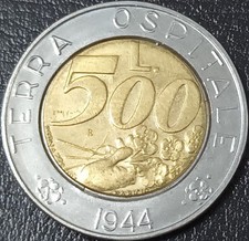SAN MARINO MONETA BIMETALLICA 500 LIRE 1991 CIRCOLATA