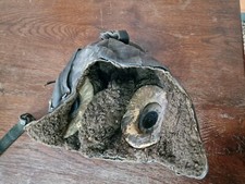 Cuffia In Pelle Pilota Soviet Vintage URSS 