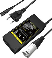 Caricabatteria 42V 36V 2A Connettore XLR a 3 Pin per Bici Elettrica, Monopattino