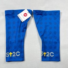 Castelli Ciclismo Lycra Ginocchiere Uomo XL NUOVO CON ETICHETTE Stand Up 2 Loghi Cancro