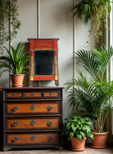 Specchio Epoca Restauro 1830 Legno Intagliato Dorato Patinato 48x33 Cm C660