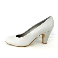 Pumps ENRICO ANTINORI Grau Schuhe Damen Elegante Business Leder Hell Rund Neu