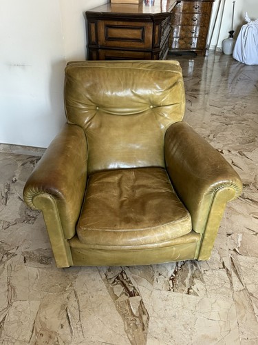 Poltrona pelle vintage - pelle,