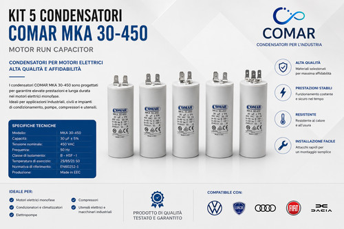 Condensatori comar mka - condensatori,
