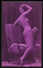 Foto-AK Donna Nuda Su Una