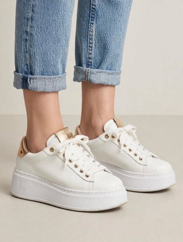 Gio sneakers donna bianche - sneakers, bianche/oro