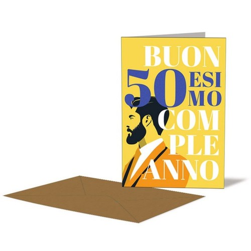 Biglietto auguri uomo - auguri, 50°