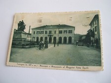 Cuneo - Peveragno m. 587 Municipio e Mon. al Maggiore P. Toselli  spedita f. p. 