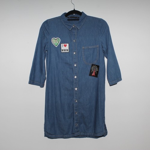 Abito camicia denim - donna, zara