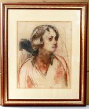 Quadro  raffigurante busto di donna.  Tecnica carboncino  Pittore: Donato Frisia