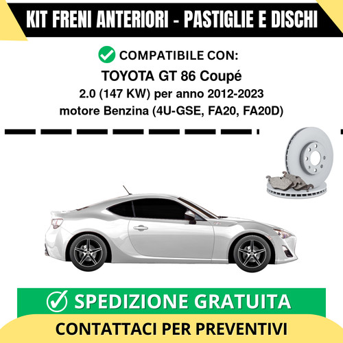 Kit freni anteriori pastiglie - freni, (pastiglie