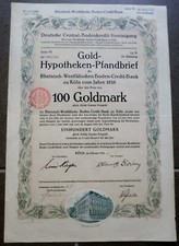 Rheinisch-Westfalische Boden-Credit-Bank, 8% Gold-Hypoth.Pfandbr. 1926 (100 GM)