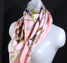 Sciarpa seta rosa pommeaux